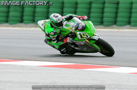 2010-06-26 Misano 1929 Rio - Superbike - Qualifyng Practice - Matteo Baiocco - Kawasaki ZX 10R
